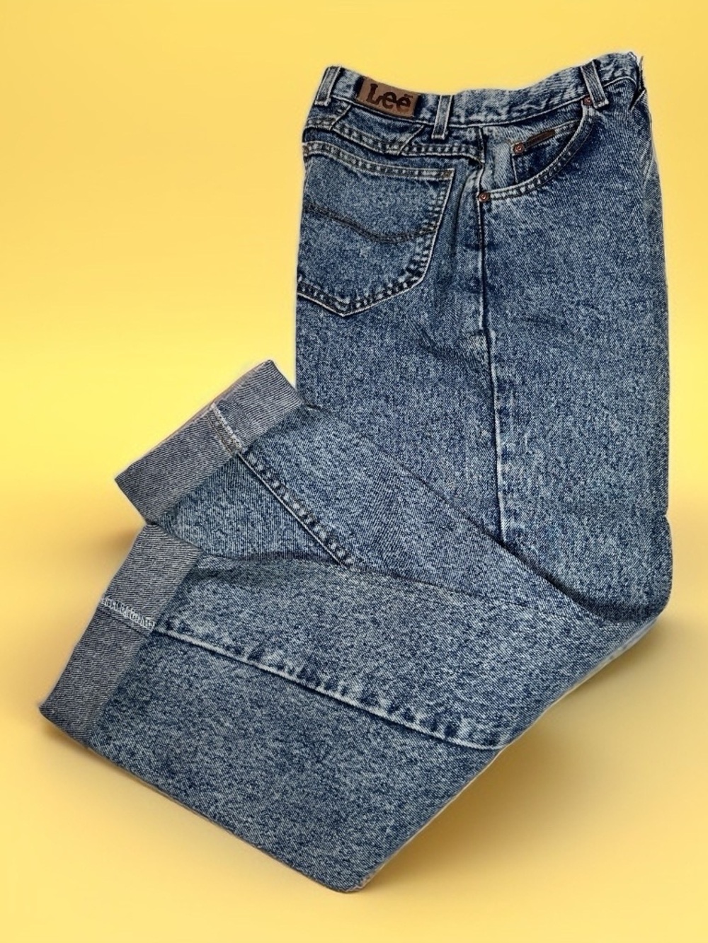 Vintage 80s USA Lee Riders High Waist Acid Wash Jeans Size 8 MED 27x30